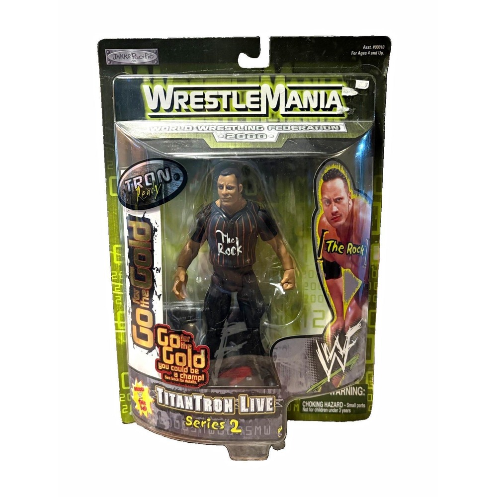 VTG 2000 Jakks Pacific WWF WrestleMania The Rock TitanTron Live Action Figure